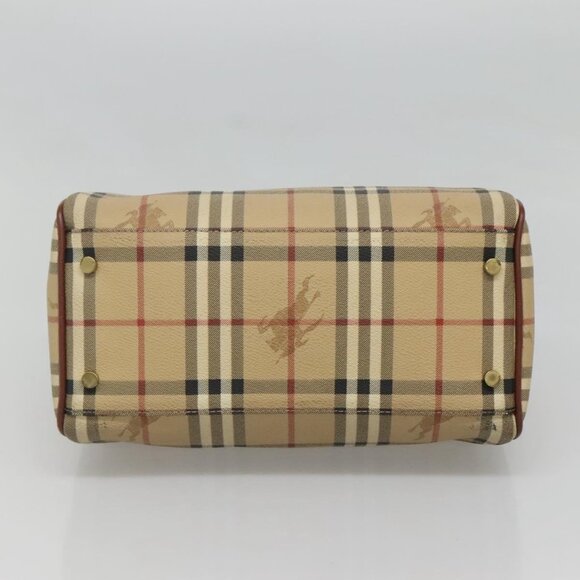 BURBERRY Nova Check Hand Bag PVC Beige Auth - Picture 13 of 16